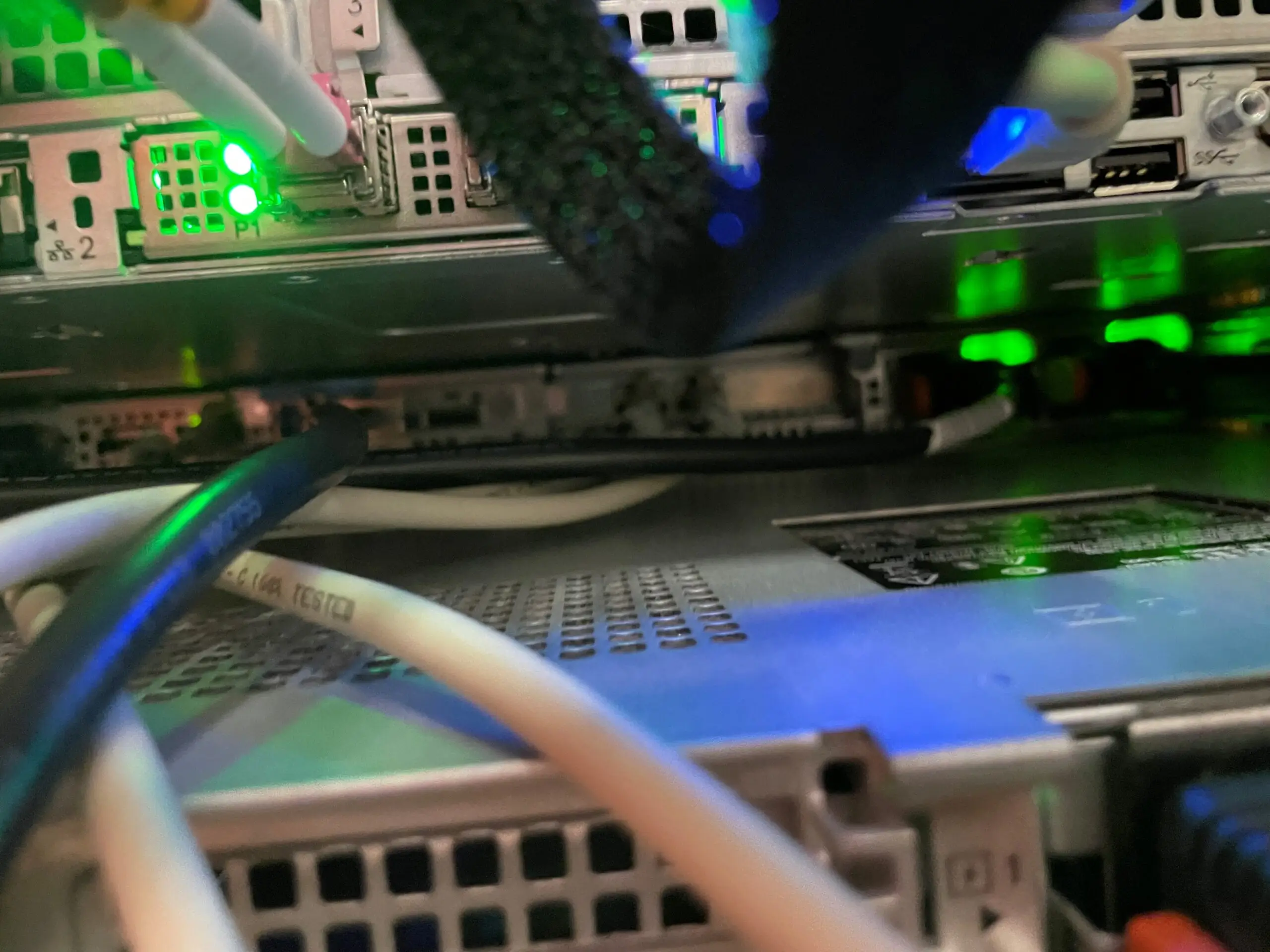 Close-up of network cables on a server โ essential for every Platform Engineer managing Kubernetes. Close-up of network cables on a server โ essential for every Platform Engineer managing Kubernetes.